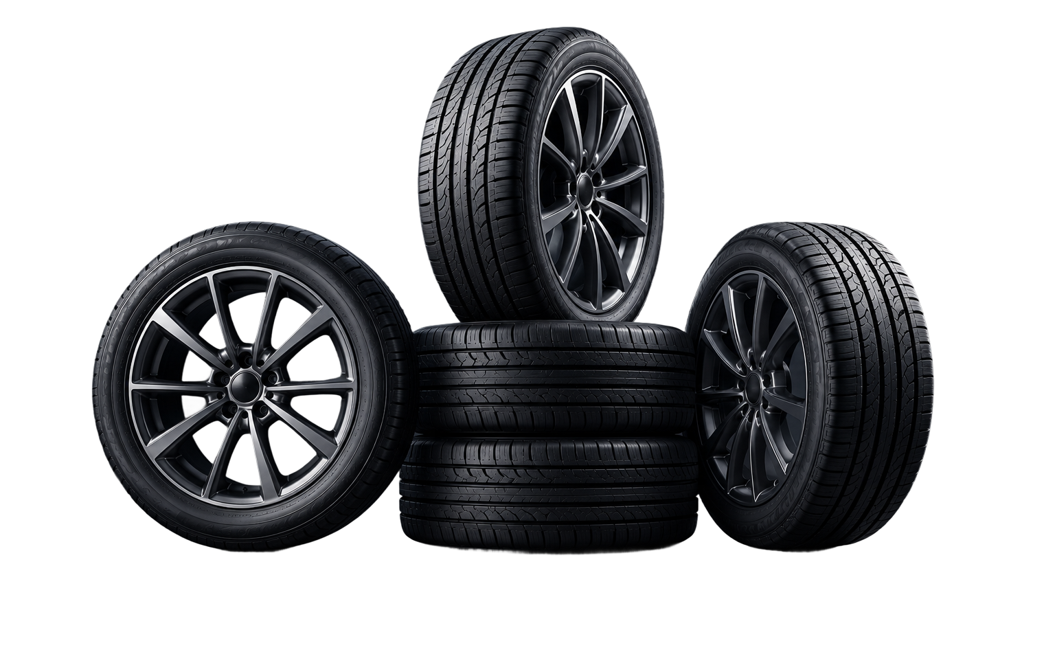 A set of warrantied tires